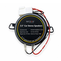 Altavoz para Auto de 3.5 Pulgadas, Altavoz de Rango Medio, Cono Tejido de Kevlar, Impedancia de 4 Ohmios, Sensibilidad de 91dB, Potencia Nominal de 25W, Potencia Máxima de 150W para Auto Audi