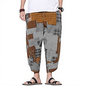 Men's Summer <b>Woven</b> 100% Polyester Breathable Mid Waist Hip Hop Printed Pocket Drawstring Casual <b>Shorts</b> - Product Image 1