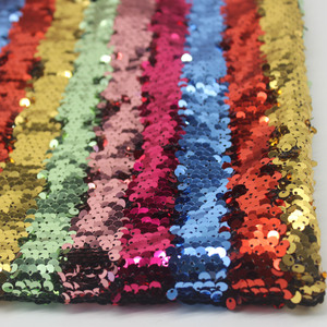 Ddp Tùy Chỉnh Màu Sắc Dải Cổ Cầu Vồng Đầy Màu Sắc 5Mm Sequin Tulle Đàn Hồi Lưới Thêu Vải Cho Womens Ăn Mặc Rèm Cửa - Product Image 5