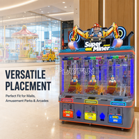 Machine de jeu d'arcade commerciale Super Miner à monnayeur, type grue à pinces pour poupées, cadeaux et bonbons, pour enfants, direct usine