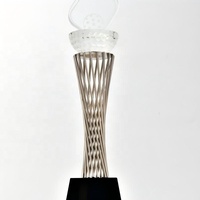 Trophée de compétition en cristal gravé au laser, écologique, avec logo personnalisé, cadeau souvenir pour le pickleball