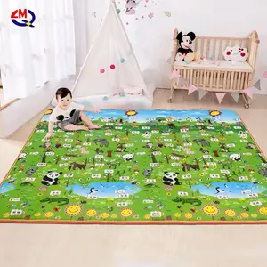 fashionable waterproof plush baby care play mat with cheap price EPE foam children play mat