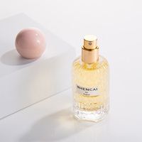 Flacon de parfum pour femme en verre transparent cylindrique de 30 ml, personnalisé et vide, avec bouchon