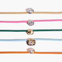 Collier court en acier inoxydable minimaliste pour femme avec grand zircon ovale et bracelet en cuir multicolore plaqué or 14 carats