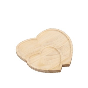 Mu Yujia Heart Shaped Wooden <b>Tray</b> For Snacks Desserts <b>Tea</b> Serving Eco Friendly Solid Wood Plate - Product Image 3