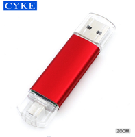 CYKE Rapide Vitesse USB 3.0 2.0 OTG 2 dans 1 Pen drive 64GB En Métal À Double USAGE USB Flash Drive 16GB 8GB Double Utiliser pour Android ou Type-c