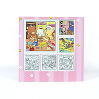 Livre de coloriage éducatif pour enfants en carton ondulé, personnalisé, imprimé, laminé, imperméable, pour l'école - Vente en gros