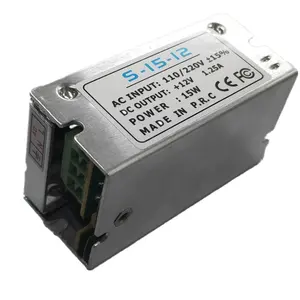 100-240V Single Output 15v 1.25a 15w Ac Dc Switching Power Supply Customized
