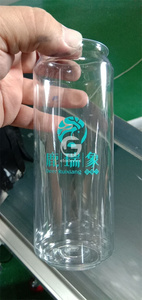 Prix d'usine, canettes transparentes en PET de 500 ml avec personnalisation du logo, les canettes en PET de 500 ml les plus vendues - Product Image 4