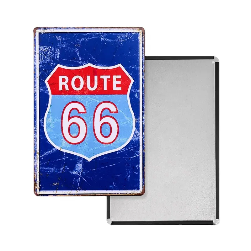 Man Cave Garage Décoration murale Route 66 Métal Vintage Tin Signs Retro Printing Home Decoration Europe Plaque Tin Plate Engraving