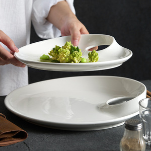 Steak en céramique blanche et assiette occidentale pour restaurant à domicile hôtel-ensemble de vaisselle au design moderne assiette spéciale - Product Image 4