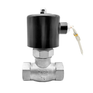 Vanne solénoïde à piston en acier inoxydable, filetage 1 pouce, haute température, AC 220 V, vanne de commande électromagnétique - Product Image 3