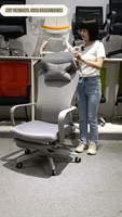 Vente chaude chaise en maille 2023 tissu chaise de bureau à dossier haut tissu chaise de loisirs pour salon et bureau