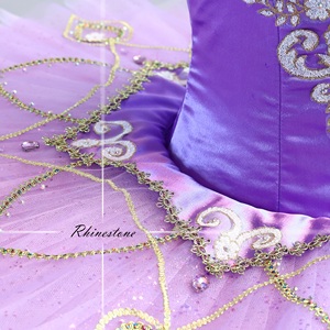 T0166 <span class=keywords><strong>Tutu</strong></span> de ballerine <span class=keywords><strong>pas</strong></span> <span class=keywords><strong>cher</strong></span> en Satin violet lilas - Product Image 5