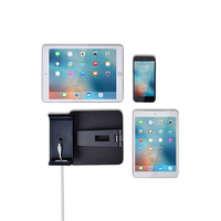 Support de tablette en métal argenté/gris foncé personnalisé UPERGO, pivotant à 180°, rotation d'écran à 360°, design pliable pour tablette PC mobile