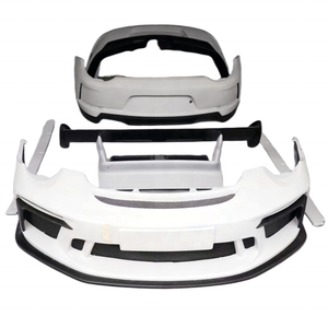 997 GT3 RS Kit carrosserie pour <span class=keywords><strong>Porsche</strong></span> <span class=keywords><strong>911</strong></span> 997 2009-2011 demi pare-chocs avant en Fiber de carbone pare-chocs arrière jupe latérale aileron arrière Kit carrosserie - Product Image 1