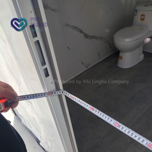 Unité de toilettes en acier personnalisable, accessible aux personnes à mobilité réduite, durable, portable, design européen, facile à déplacer pour la construction - Product Image 3
