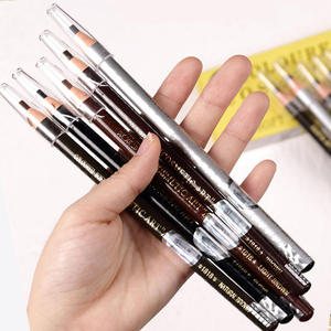 Waterproof <b>Wooden</b> Eyebrow Pencil 12pcs <b>Box</b> Natural Brown Dark Brow Mapping Makeup <b>Tool</b> - Product Image 5