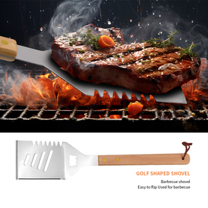 Ngoài Trời Cắm Trại Thịt Nướng Di Động Công Cụ Thiết Lập 5 Mảnh Thép Không Gỉ <span class=keywords><strong>BBQ</strong></span> Nướng Phụ Kiện Với Nấu Ăn Thìa Cho <span class=keywords><strong>BBQ</strong></span> Nhà Bếp - Product Image 5