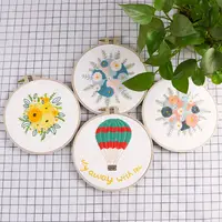Teste Padrão de flor DIY Kits de Bordados com Aros DIY Handmade Artesanato para Iniciante Impresso Needlework Costura Arte Presente de Casamento