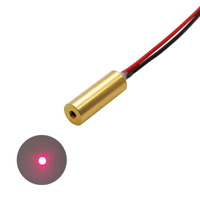 5V Red Laser Module 5X14mm635nm1mW5mW10mW New Condition Laser Light Accessories Dot Spot Laser Module Copper-coloured Shell