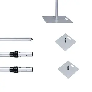 Tubo de cortina ajustable caliente y soporte de cortina Pipedrape cuadrado para decoración de escenario de Evento de boda - Product Image 3