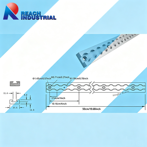 <span class=keywords><strong>Rail</strong></span> de fixation de cargaison en aluminium en forme de L de 50 cm, pré-percé, pour le contrôle de la cargaison sur camions, remorques et fourgons - Product Image 2
