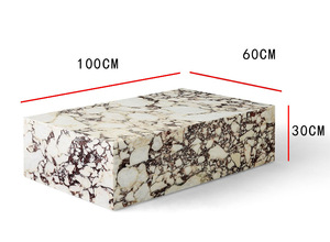 Mesa de Centro de Mármol Natural Calacatta Violet, Mesa de Té de Mármol Morado, Mesa de Centro Nórdica - Product Image 6
