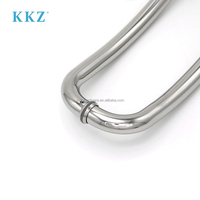 KKZ moderne 80 degrés Radian rond en acier inoxydable 304 poignée de porte en verre poignée à levier pour porte de douche