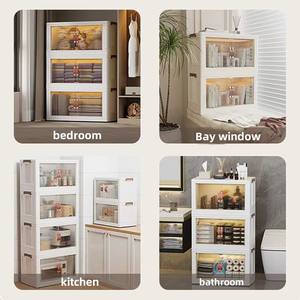 Armoire de rangement pliable en <span class=keywords><strong>plastique</strong></span>, armoire de rangement à tiroirs, armoire <span class=keywords><strong>empilable</strong></span>, rangement pour vêtements et jouets pour enfants - Product Image 2