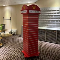 Présentoir rotatif en bois pour cabine téléphonique, support mural pour présentation en magasin