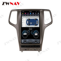 Lecteur multimédia de voiture Android 9.0 avec grand écran de style Tesla 4+64 pour Jeep Grand Cherokee 2010-2019, GPS, audio, radio, stéréo, unité principale