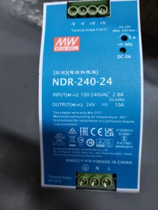 Alimentation électrique MEAN WELL d'origine, neuve, NDR-120-24, 5A, 24V, 120W, type rail DIN industriel, sortie simple - Product Image 2