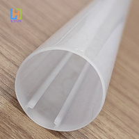Tube en plastique LED diffus blanc laiteux personnalisé d'abat-jour en polycarbonate tube d'éclairage PC