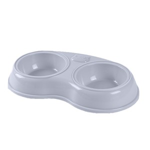 Double bol pour animaux de compagnie, plat d'alimentation et d'eau pour chat et chien, conception intégrée épaissie, style simple, forme arrondie pour animaux de compagnie - Product Image 5