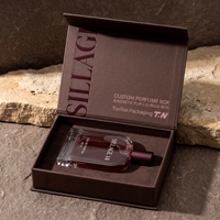 Boîte cadeau personnalisée marron pour Cologne et boîte magnétique pour parfum avec boîte en papier parfumée pour collection de parfums
