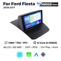 NaviFly Layar Sentuh Android Qled WIFI Terbaru untuk Ford Fiesta 2008-2017 mendukung Prosesor True 8 Core Android Auto