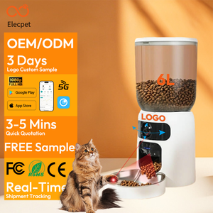 Mangeoire Elecpet 6L pour animaux de compagnie avec <span class=keywords><strong>laser</strong></span> Wifi intelligent automatique et caméra 1080P vidéo HD suivi des animaux de compagnie connecté AI interactif - Product Image 1