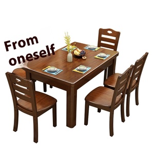 Set <span class=keywords><strong>Tavolo</strong></span> <span class=keywords><strong>e</strong></span> <span class=keywords><strong>Sedie</strong></span> in Legno Massello a Prezzo Conveniente, Design Moderno <span class=keywords><strong>e</strong></span> Minimalista in Stile Occidentale per Uso Domestico - Product Image 5