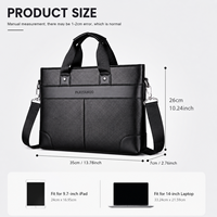 Sacoche Messager Portable en PU Imperméable Personnalisée avec Bandoulière pour Hommes - Usage Professionnel et de Bureau Haute Qualité