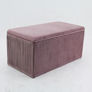 HStex — pied-de-pied en velours pour rangement, meuble moderne, <span class=keywords><strong>pouf</strong></span> pour grand coussin, pochette de <span class=keywords><strong>canapé</strong></span>, siège en velours - Product Image 2
