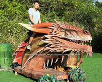 Parc Décoration Réaliste Animatronic Dragon Modèle Dragon Tête Statue Usine Sur Mesure