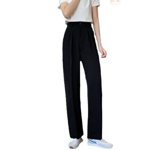 Pantalon large décontracté taille haute style coréen vintage pour femme, coupe bootcut fluide, en stock, nouvelle collection été 2024 - Product Image 5