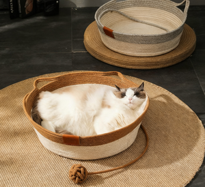 Cama para Gatos Grande Personalizada para Invierno, Transpirable, de Felpa Larga, Forma Cuadrada, Sólida y Cálida, Relleno 100% Poliéster, Lavable a Mano - Product Image 2