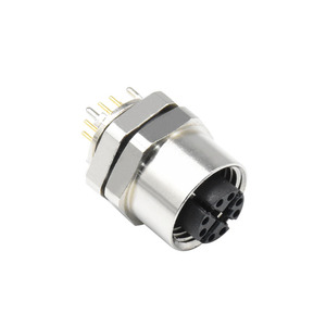 Connecteur de famille industriel M12 IP67 étanche X code 8pin à montage sur panneau - Product Image 3