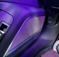 Couverture de haut-parleur métallique lumineuse 12V pour Audi A6 LA7L Q5 Q7 Q8 avec éclairage d'ambiance multicolore synchronisé pour l'intérieur de la voiture