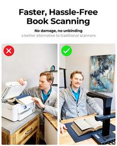 <span class=keywords><strong>Scanner</strong></span> haute résolution avec capteur CMOS 38MP (7168x5376, 410 DPI), affichage de pages incurvées, conversion OCR en PDF/<span class=keywords><strong>Word</strong></span>/Excel éditable, prise en charge A3 - Product Image 5