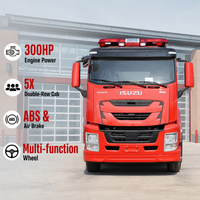 Véhicule de lutte contre l'incendie diesel 6x4 robuste, capacité de 14000 litres d'eau, réservoir de poudre sèche de 1000 kg, camion de sauvetage