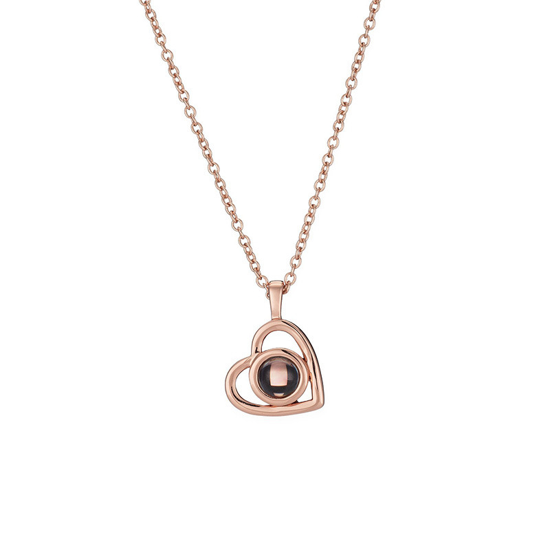 UV color-preserving rose gold-tone necklace