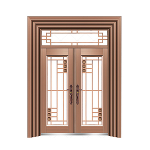 Porte d'entrée <span class=keywords><strong>en</strong></span> cuivre, à double ouverture, <span class=keywords><strong>en</strong></span> acier et alliage de zinc, anti-balles - Product Image 2